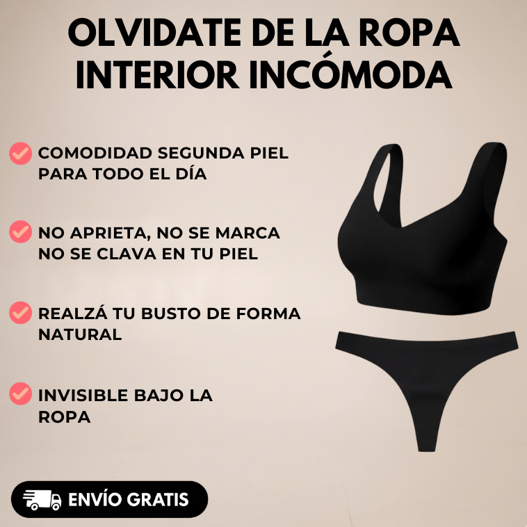 PROMO 6x3 | 3 CORPIÑOS SEGUNDA PIEL + 3 BOMBACHAS SIN COSTURA DE REGALO